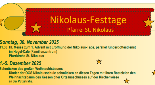 FESTTAGE NIKOLAUS