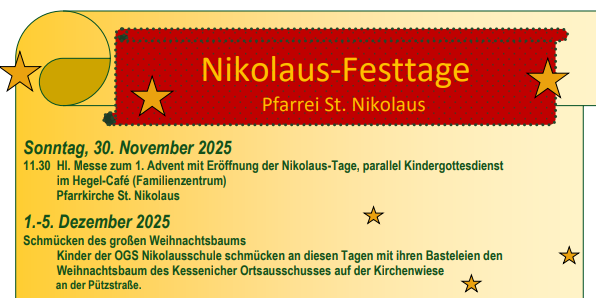 FESTTAGE NIKOLAUS