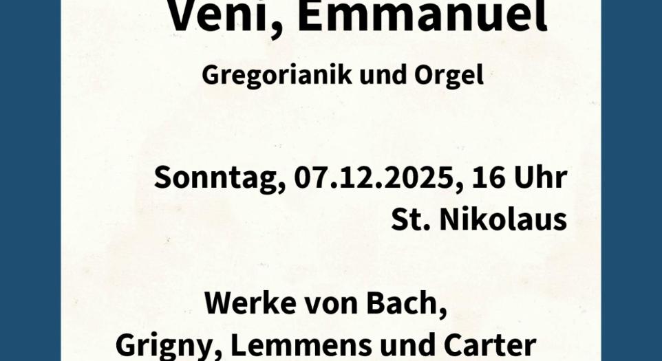 Veni, Emmanuel - Konzert 07.12.2025