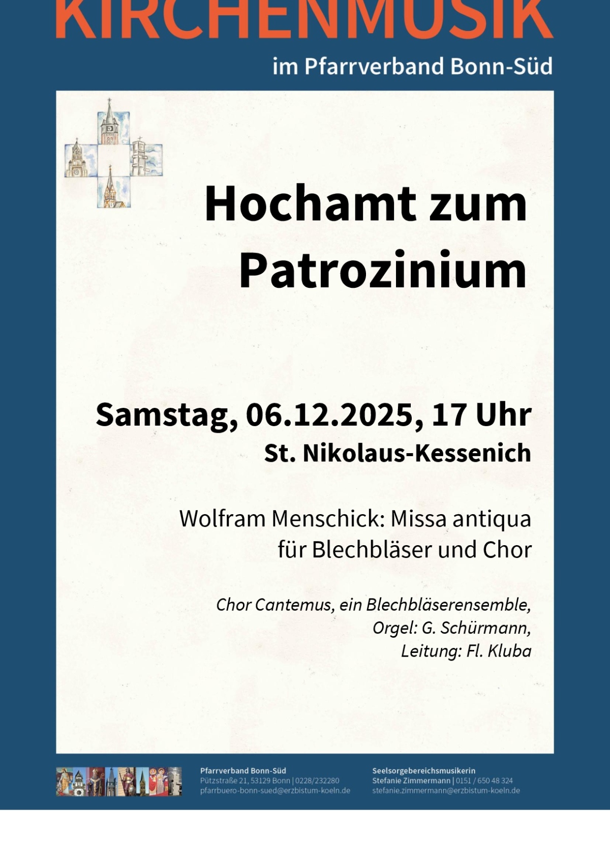 Konzertplakat zum heiligen Patrozinium