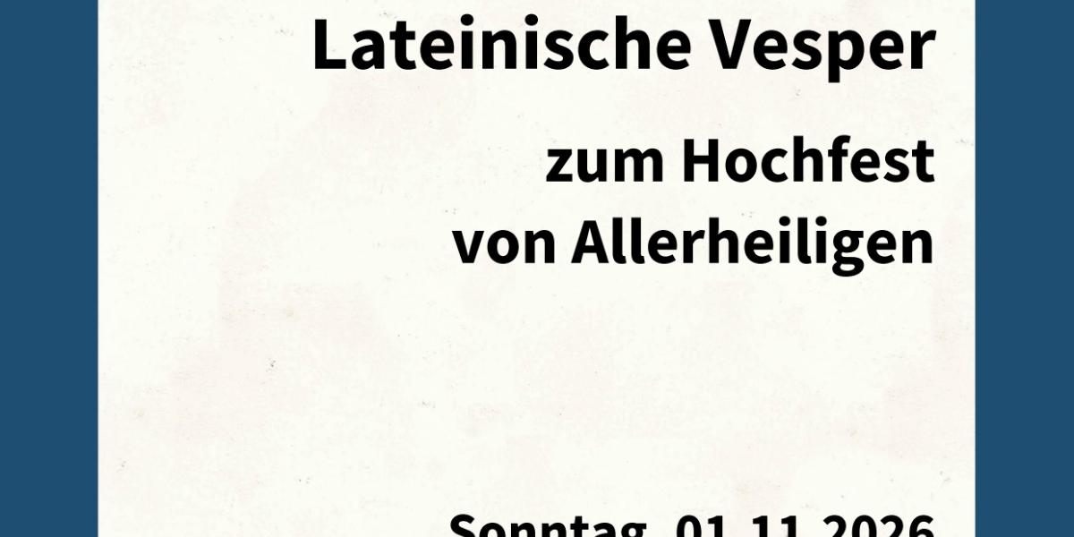 Einladung lateinische Vesper