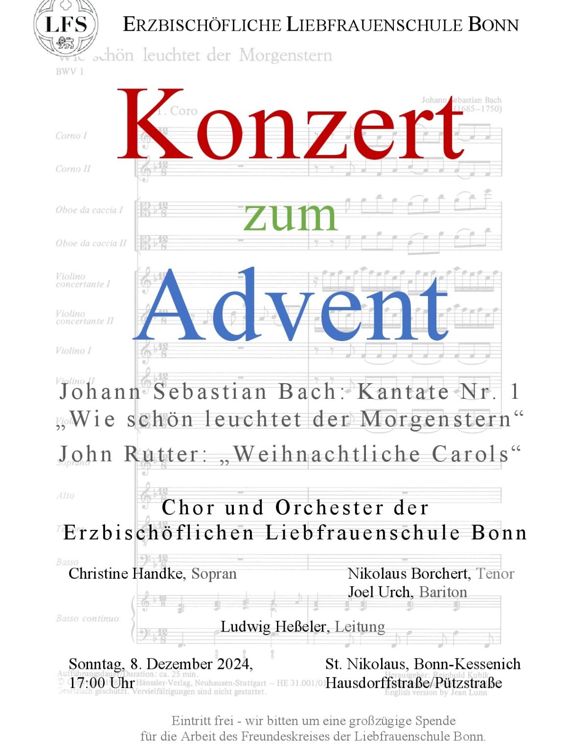 Plakat Adventskonzert LFS
